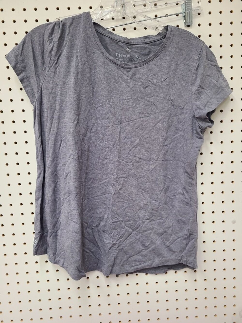 Free Fly Womens Heather Gray Bamboo Crew Neck T-Shirt Size M